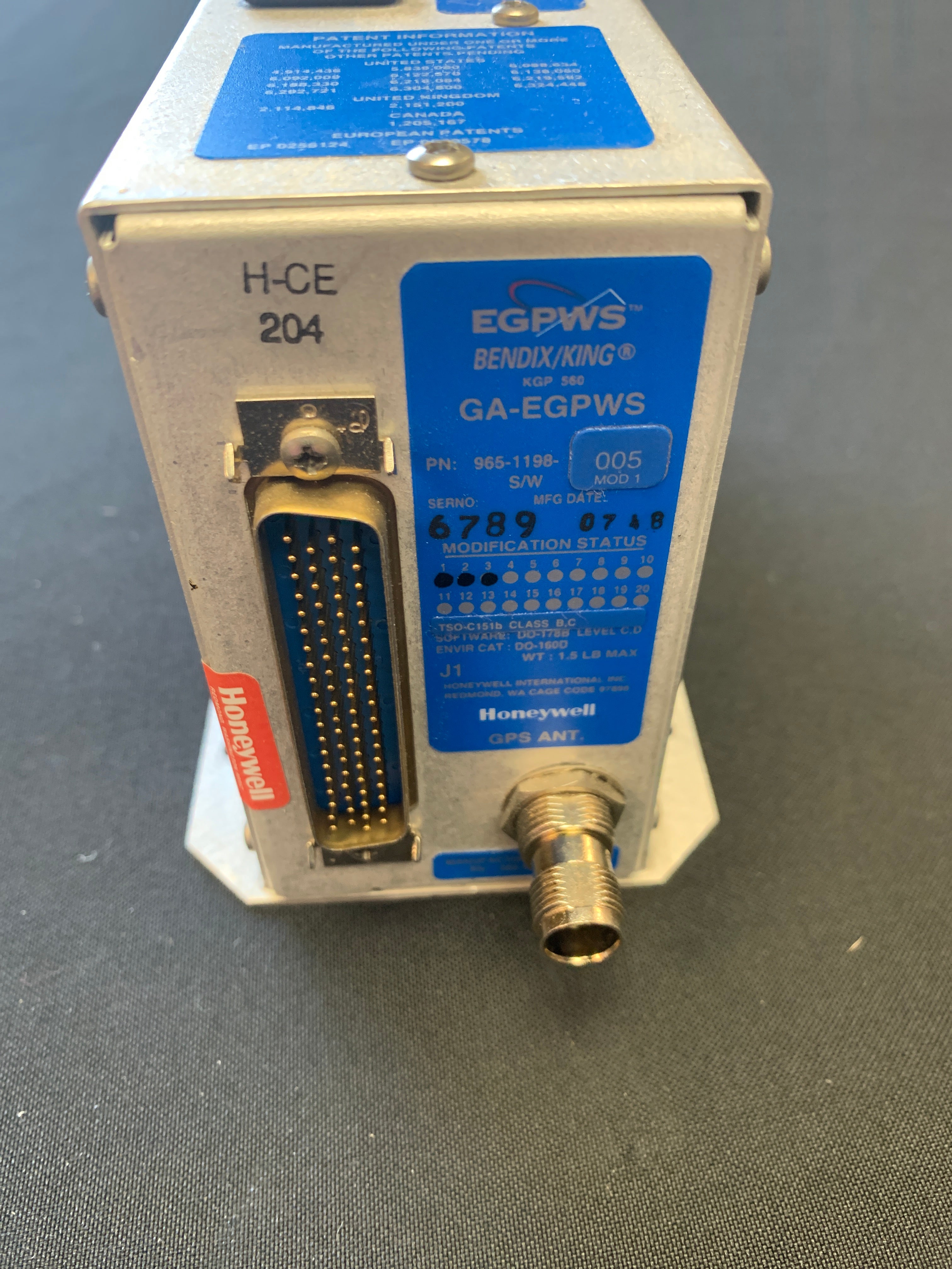 Honeywell EGPWS 965-1198-005